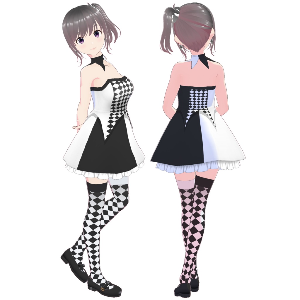 ベアトップワンピース (ハロウィンスタイル)