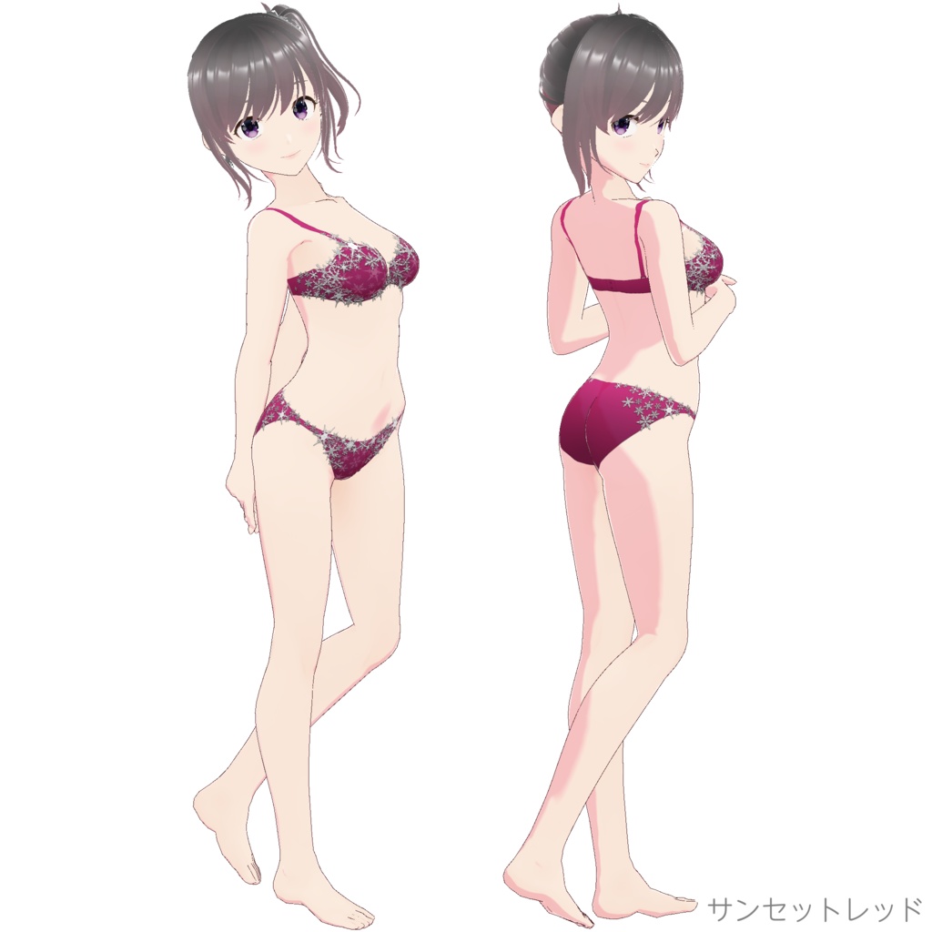 インナー (ブラ&ショーツ nf-1S "Snowflake")