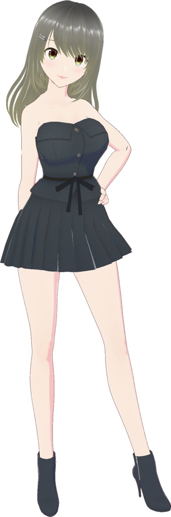 セットアップ (チューブトップ+プリーツスカート)