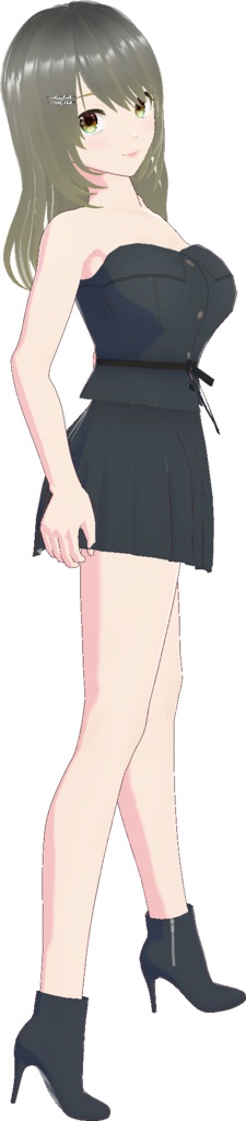 セットアップ (チューブトップ+プリーツスカート)