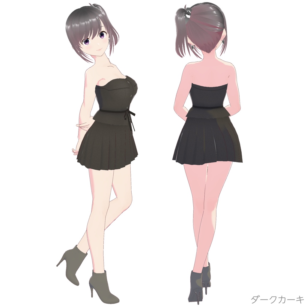 セットアップ (チューブトップ+プリーツスカート)