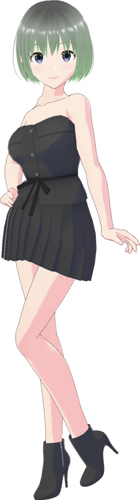 セットアップ (チューブトップ+プリーツスカート)