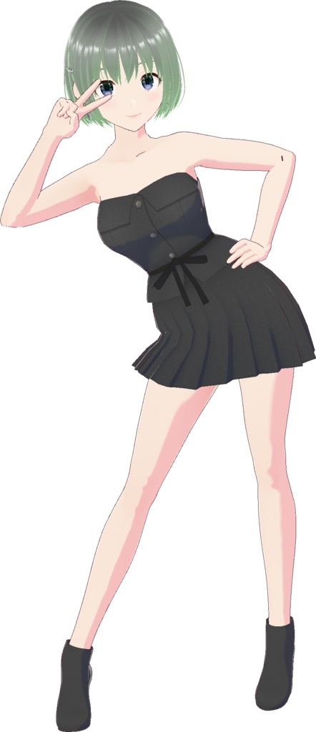 セットアップ (チューブトップ+プリーツスカート)