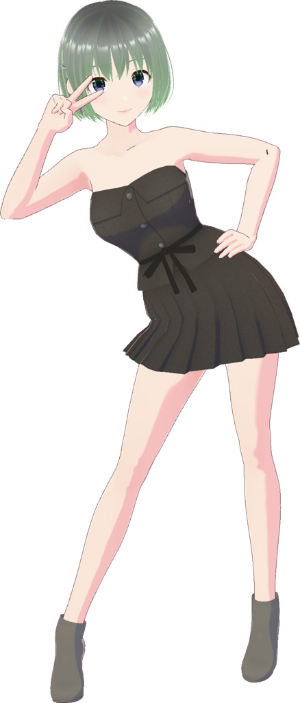 セットアップ (チューブトップ+プリーツスカート)