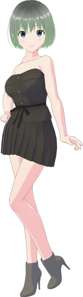 セットアップ (チューブトップ+プリーツスカート)