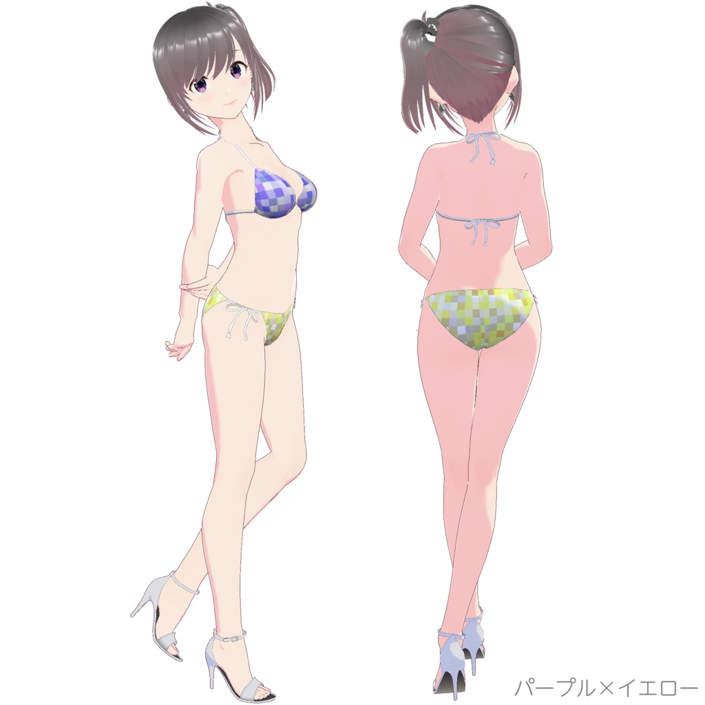 三角ビキニ - スタンダード (ドットモザイク 2Colors)