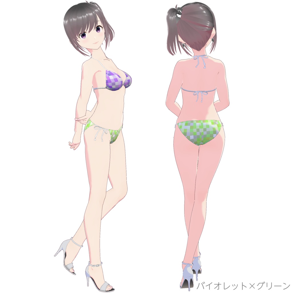 三角ビキニ - スタンダード (ドットモザイク 2Colors)