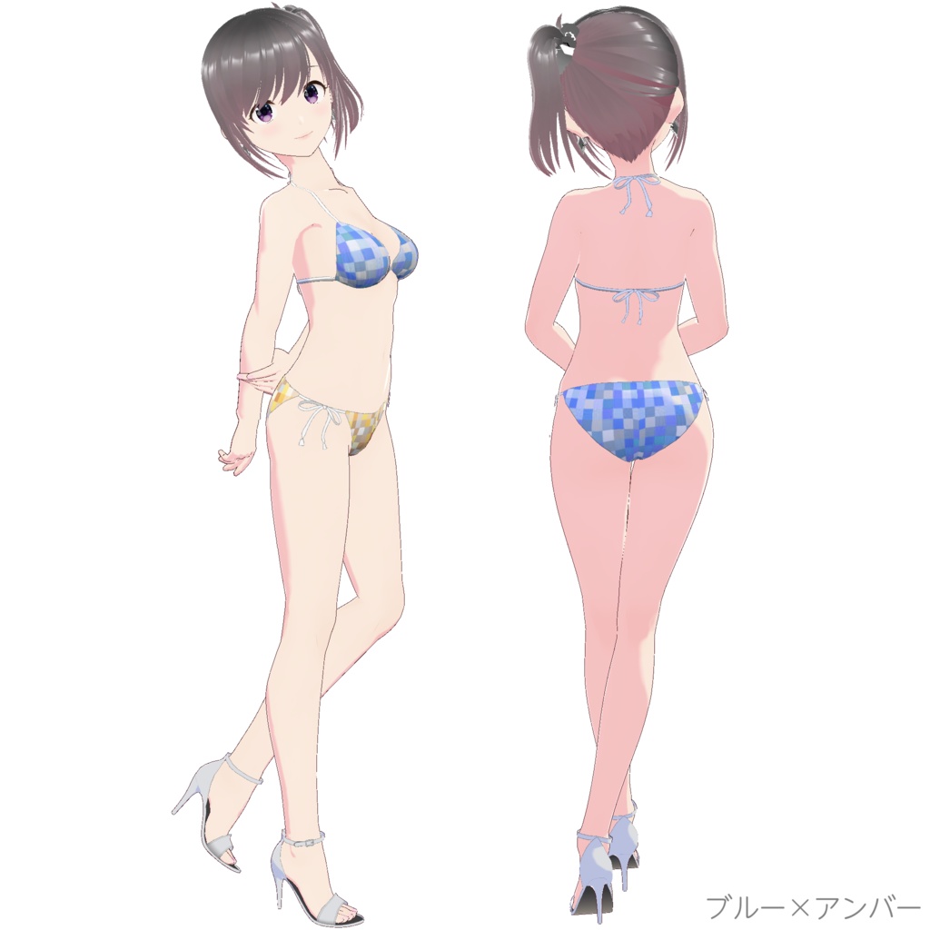 三角ビキニ - スタンダード (ドットモザイク 2Colors)