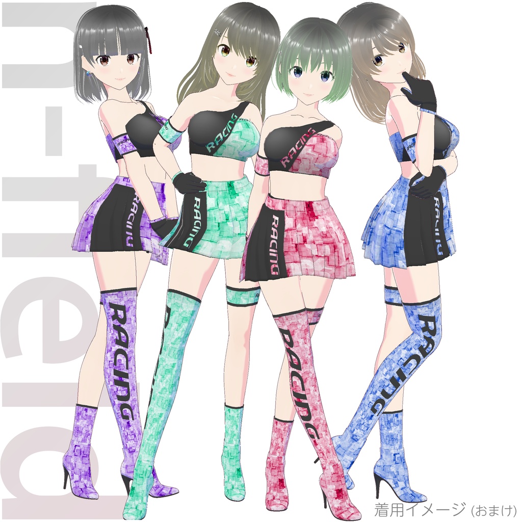 レースクイーン衣装 (Type P - Base Black)