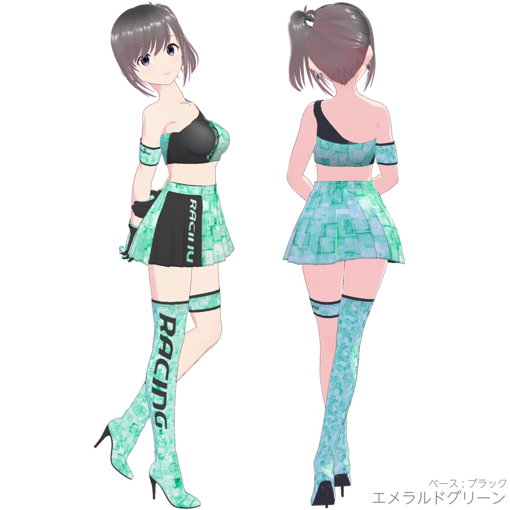 レースクイーン衣装 (Type P - Base Black)