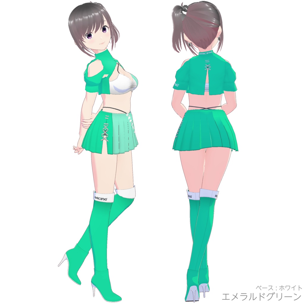 レースクイーン衣装 (Type R - White Base)