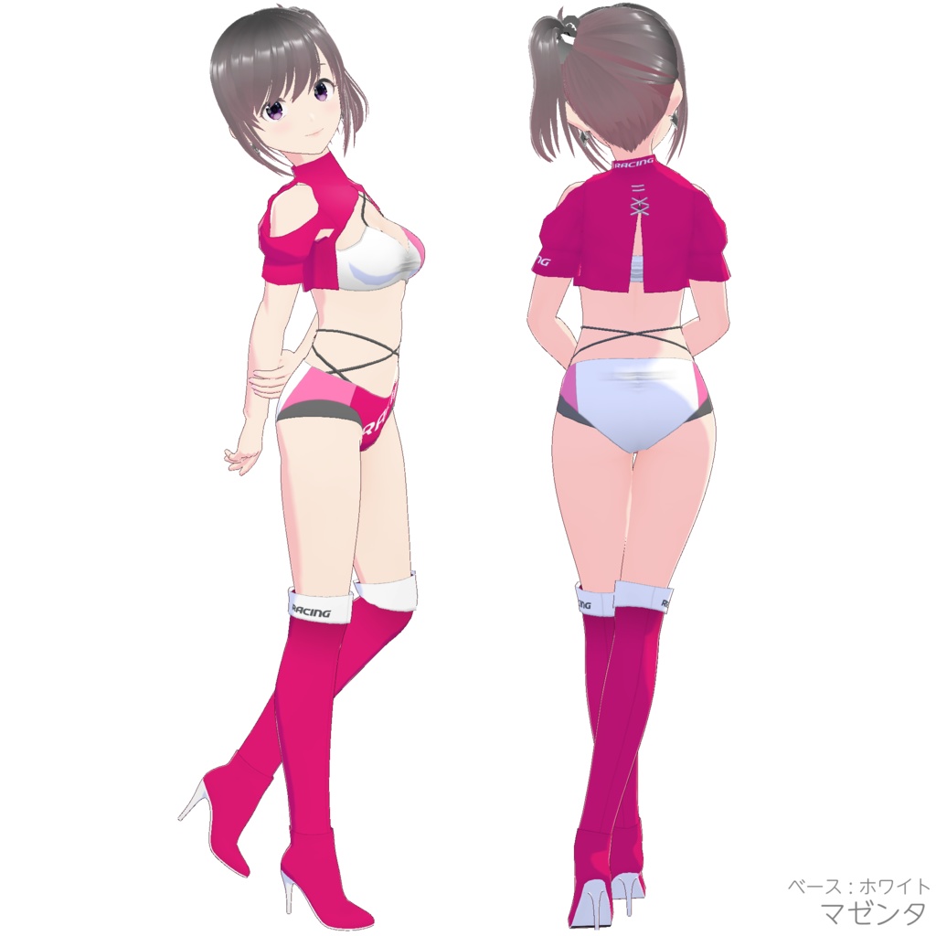 レースクイーン衣装 (Type R - White Base)