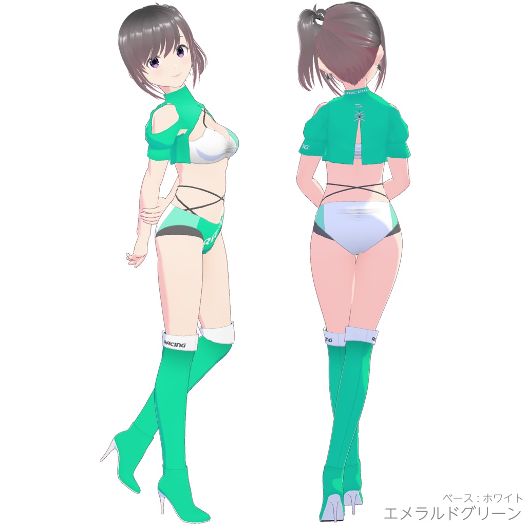 レースクイーン衣装 (Type R - White Base)