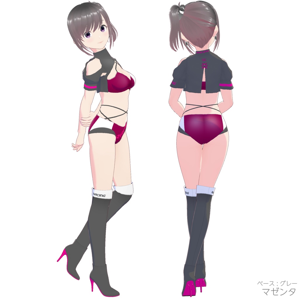 レースクイーン衣装 (Type R - Gray Base)