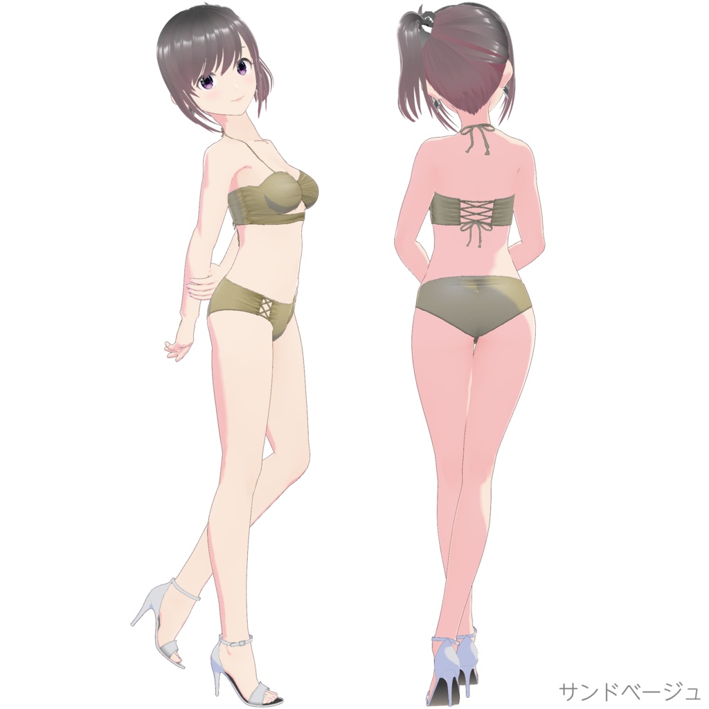 レースアップビキニ