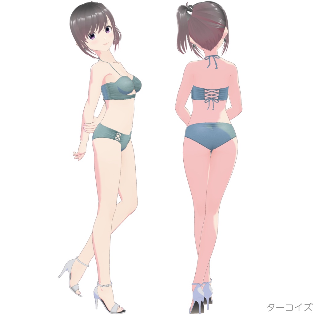 レースアップビキニ