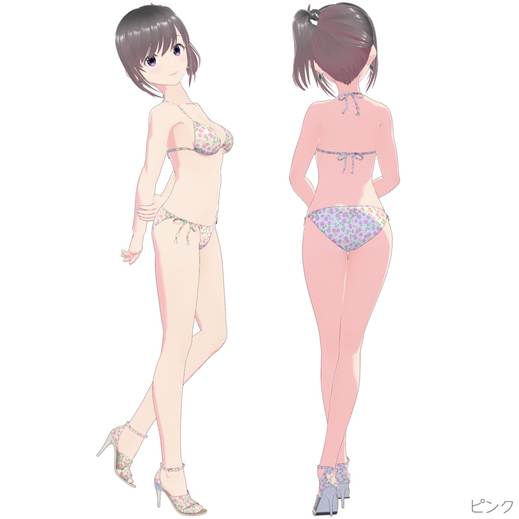 ビキニ - スタンダード Style 3 (花柄 - Flower 1)