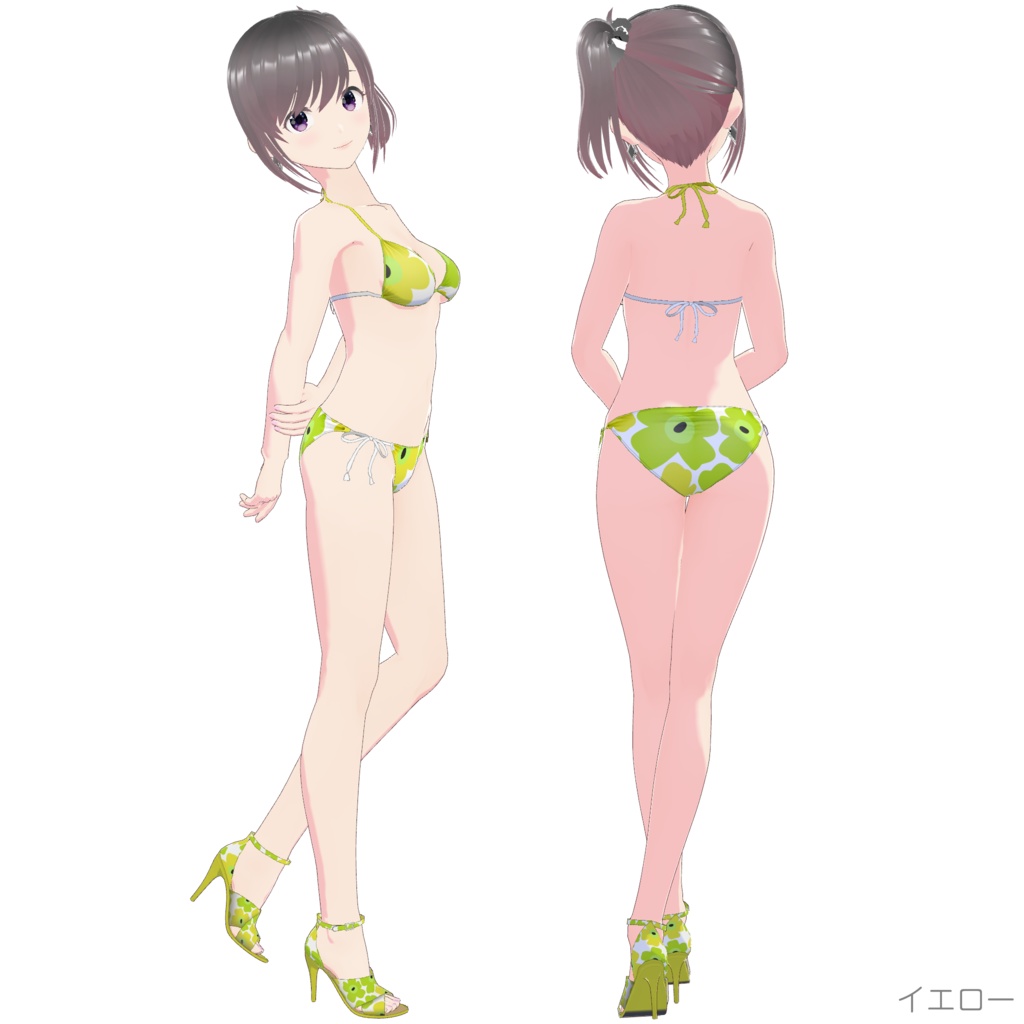 ビキニ - スタンダード Style 3 (花柄 - Flower 2-A)