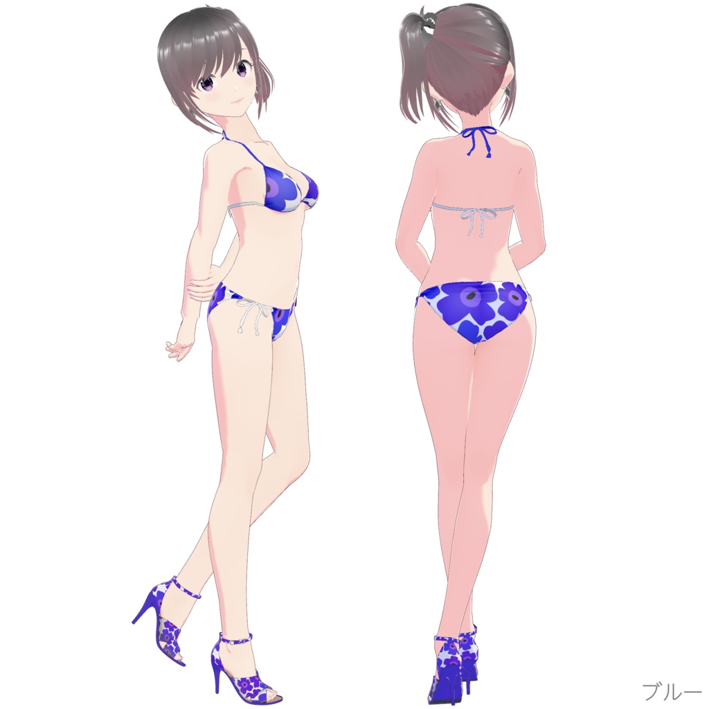 ビキニ - スタンダード Style 3 (花柄 - Flower 2-A)