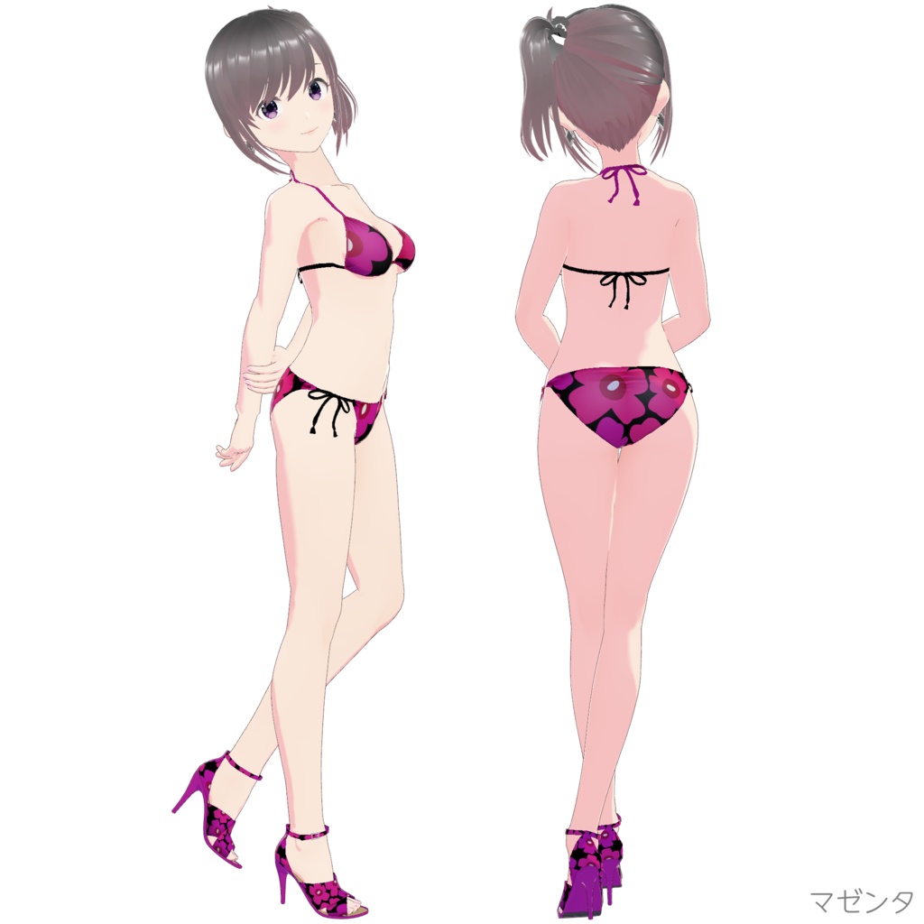 ビキニ - スタンダード Style 3 (花柄 - Flower 2-B)