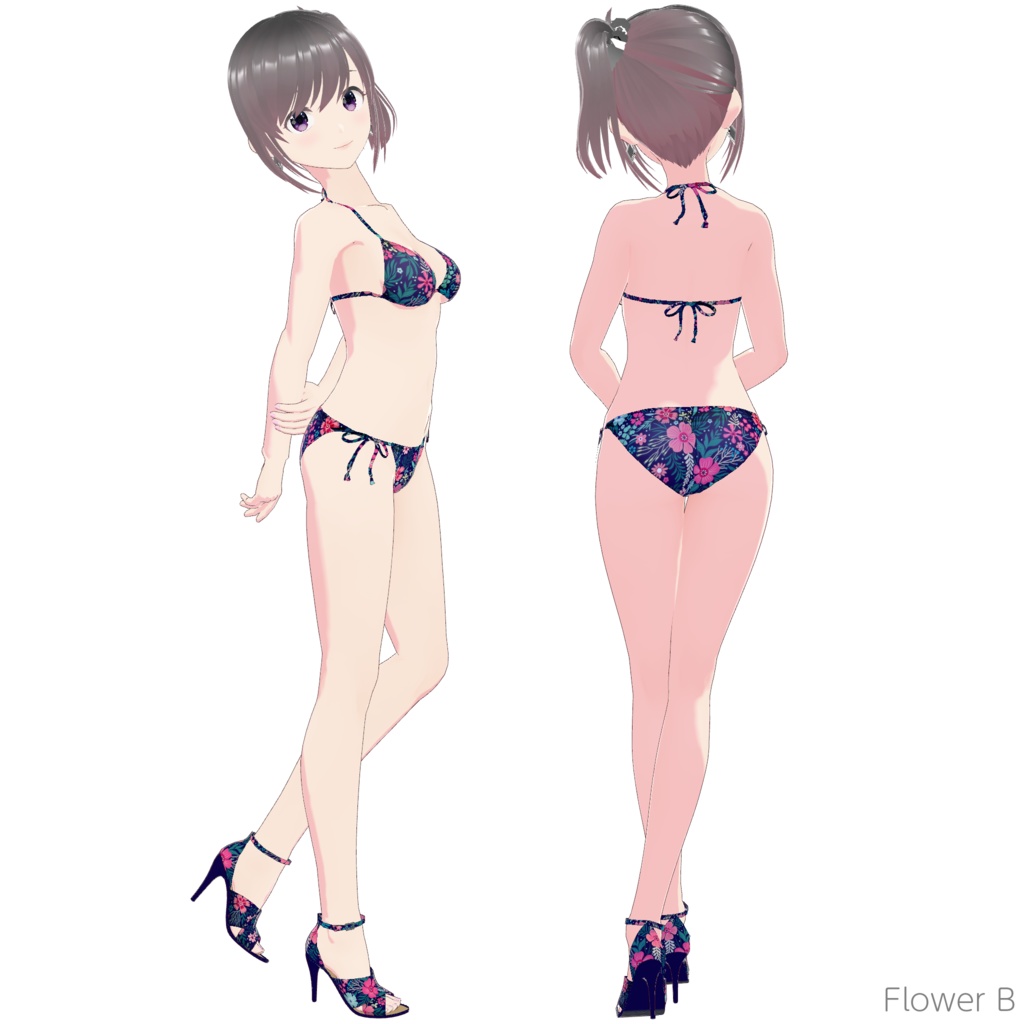 ビキニ - スタンダード Style 3 (花柄 - Flower 3)