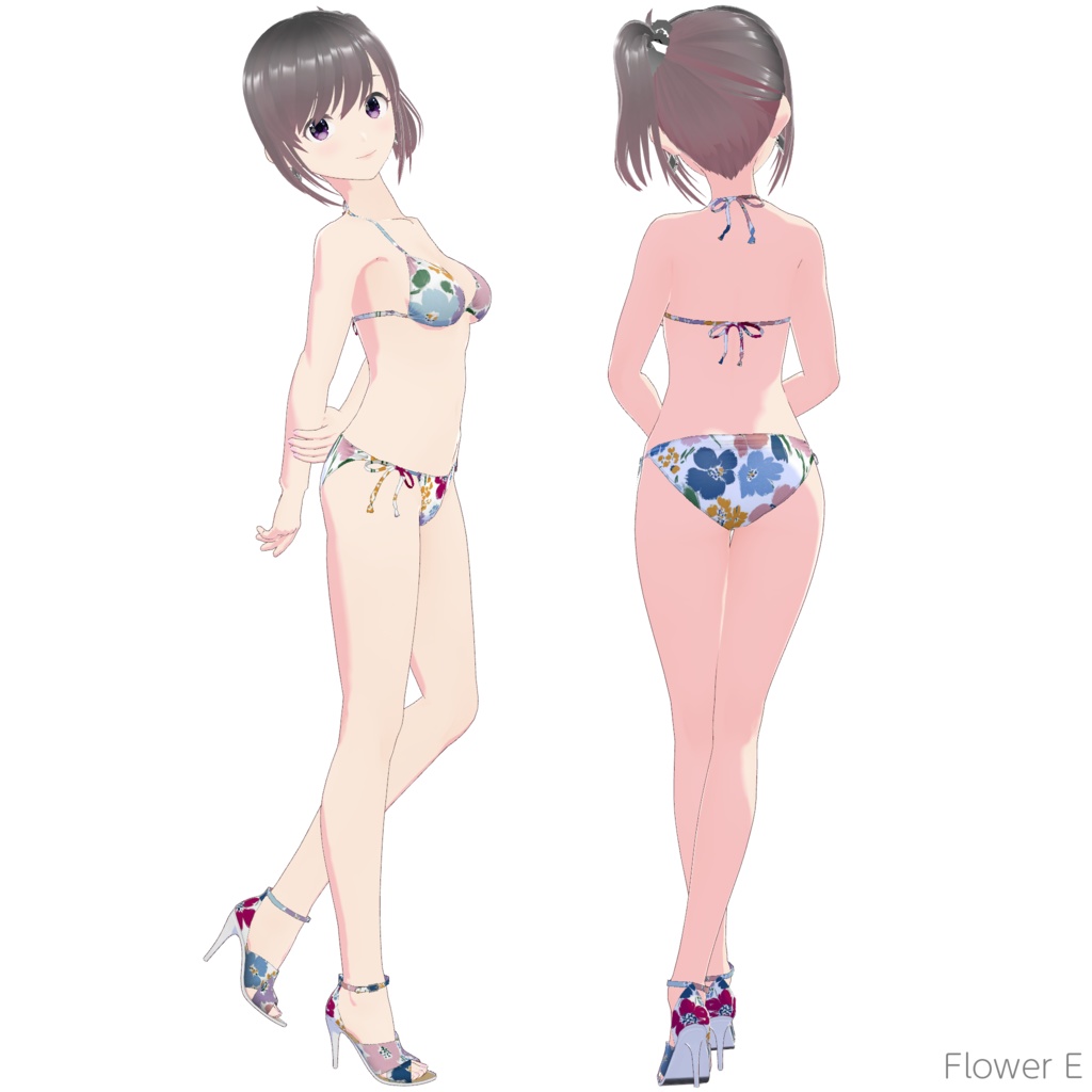 ビキニ - スタンダード Style 3 (花柄 - Flower 3)