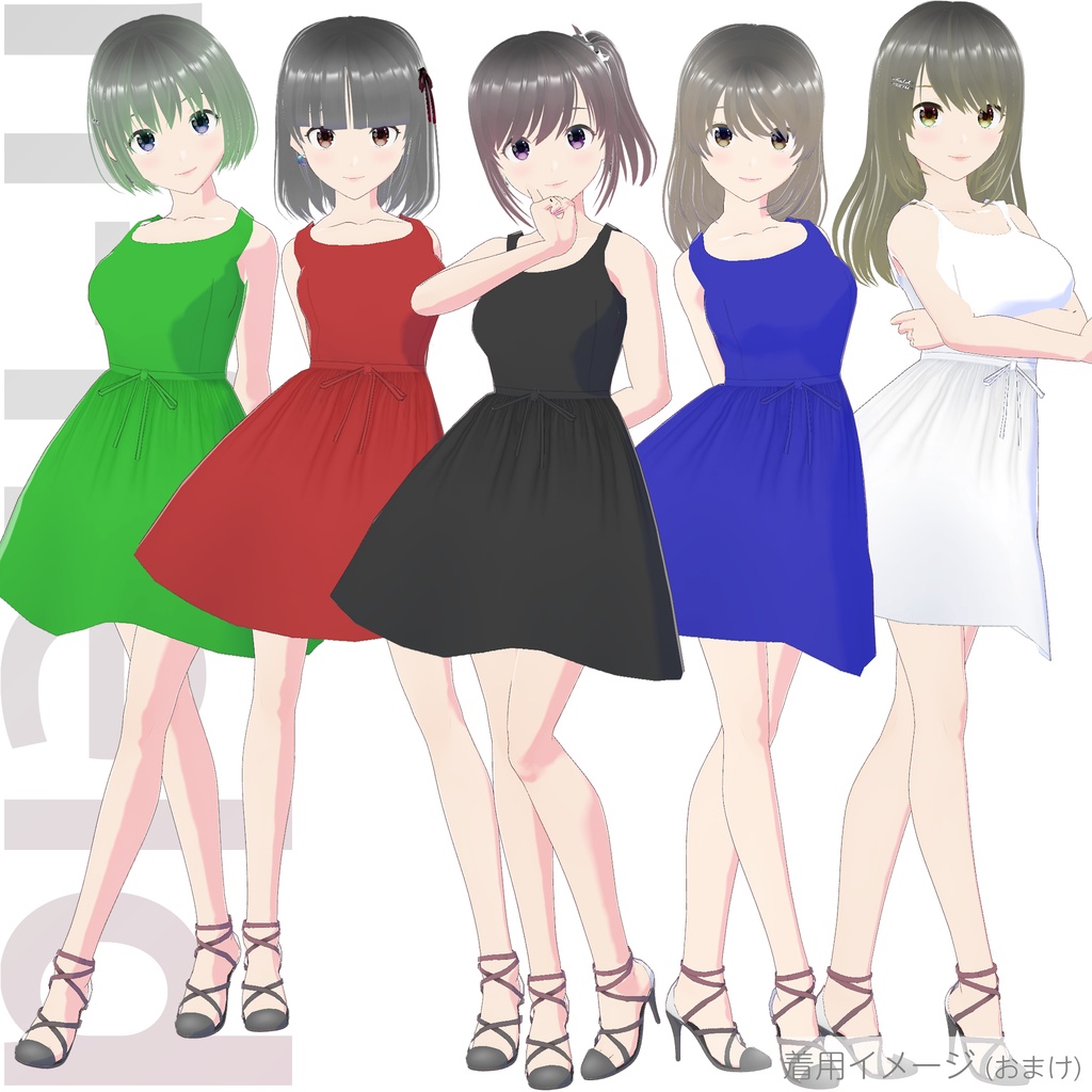 ノースリーブワンピース (Simple Style / ショート)