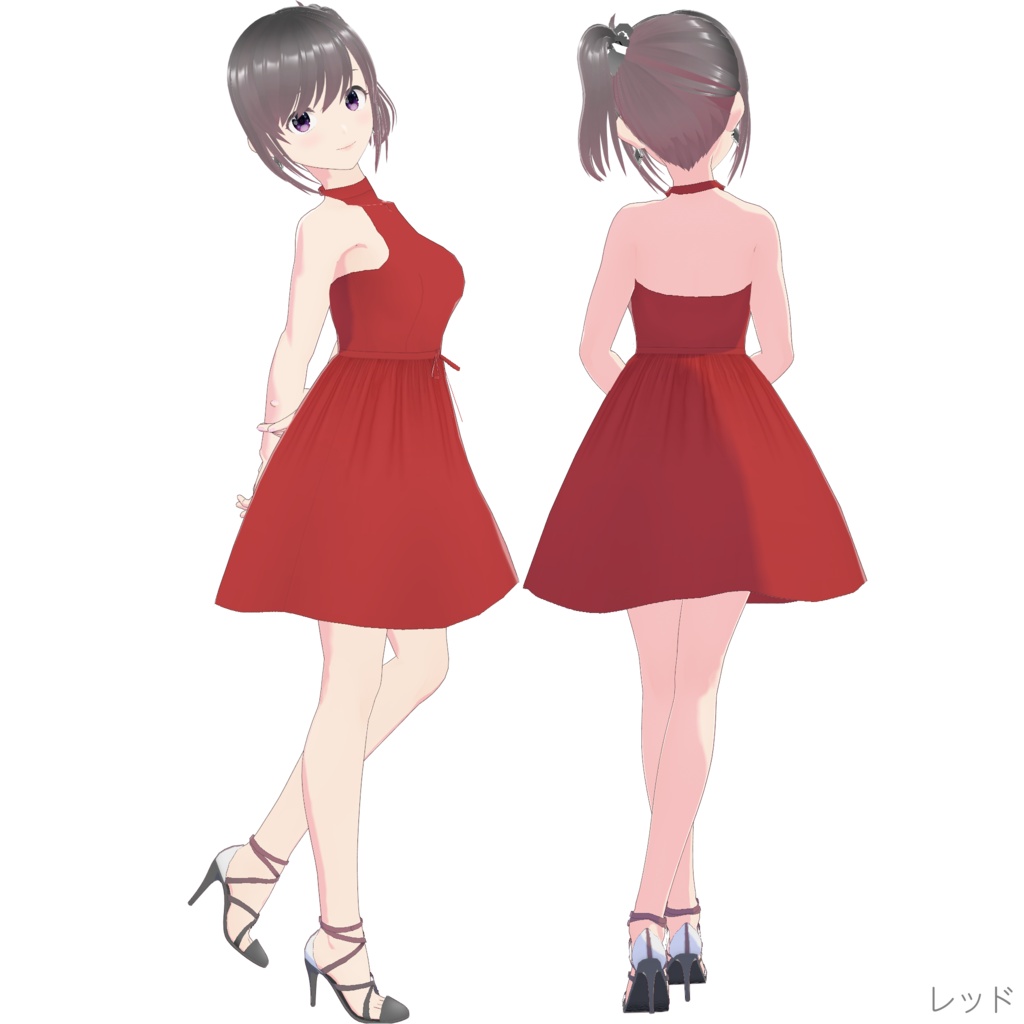 ホルターネックワンピース (Simple Style / ショート)