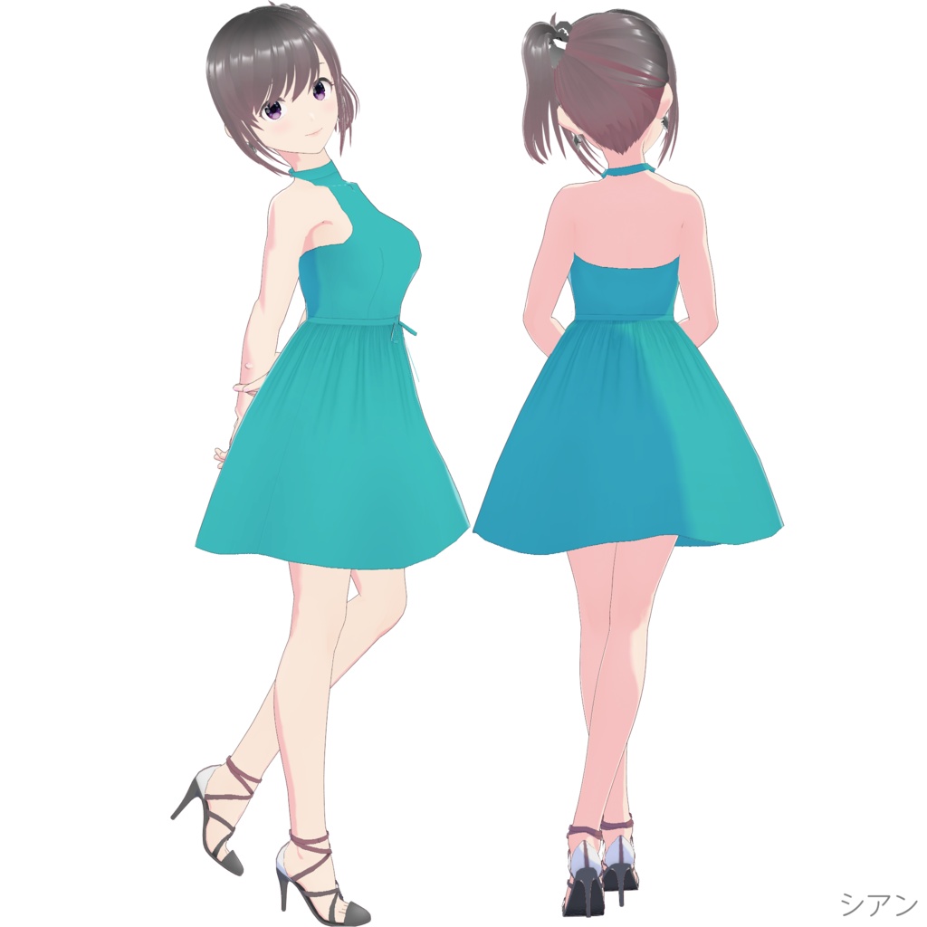 ホルターネックワンピース (Simple Style / ショート)