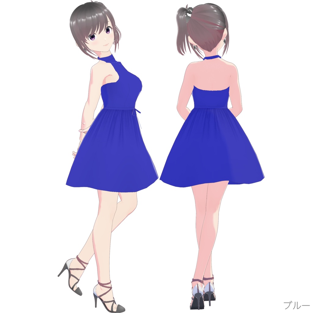 ホルターネックワンピース (Simple Style / ショート)