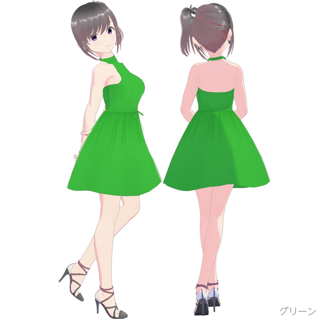 ホルターネックワンピース (Simple Style / ショート)