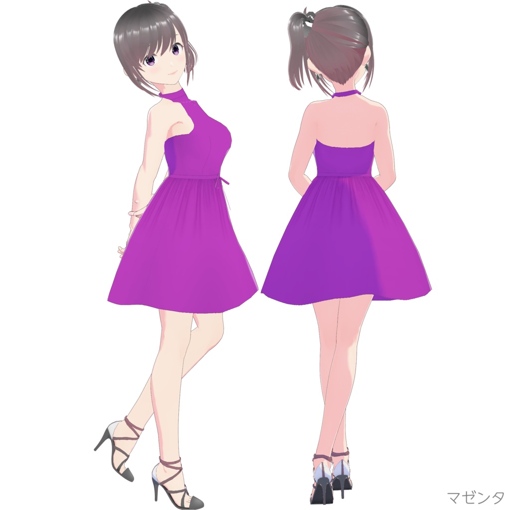 ホルターネックワンピース (Simple Style / ショート)