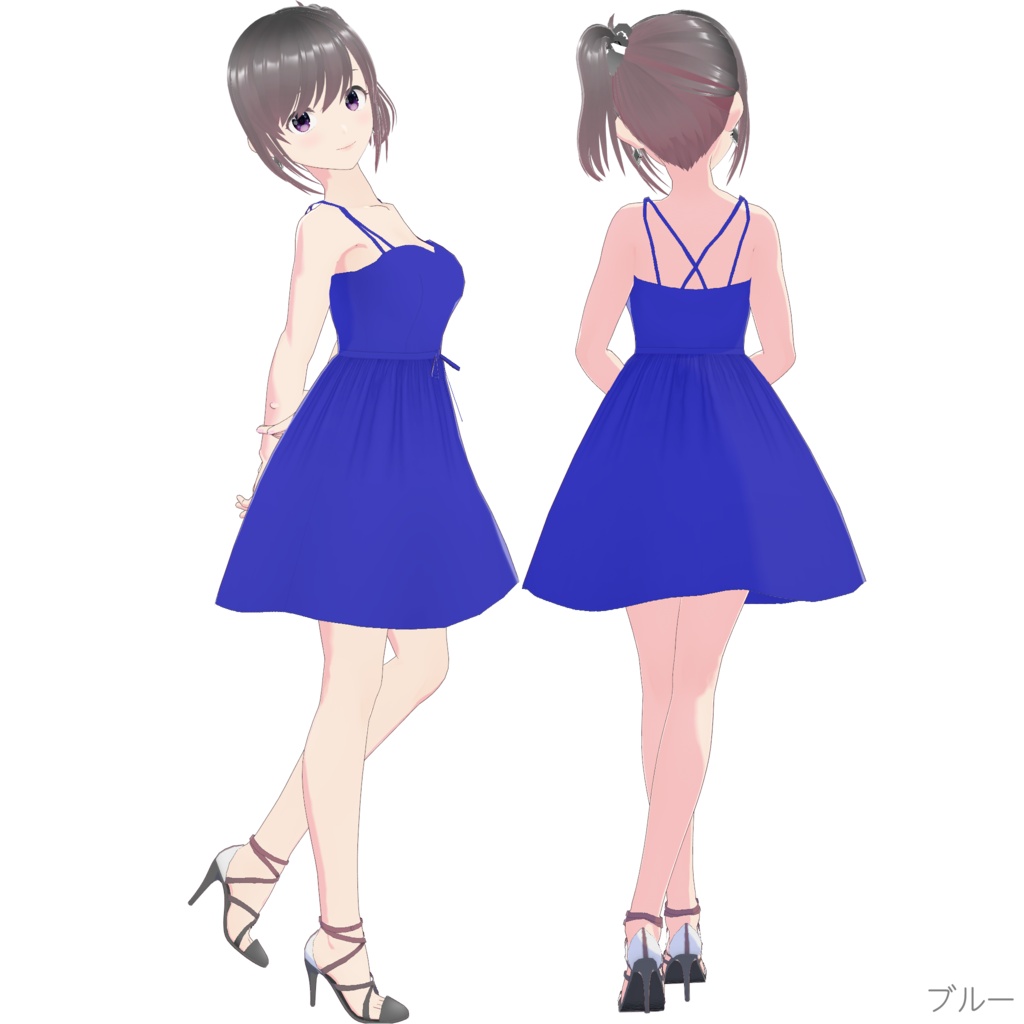 クロスキャミソールワンピース (Simple Style / ショート)