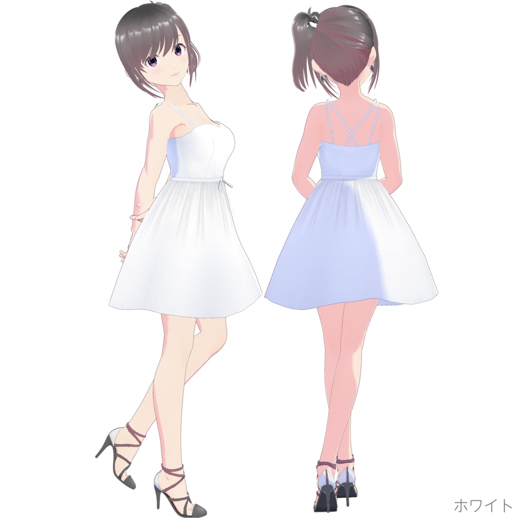 クロスキャミソールワンピース (Simple Style / ショート)