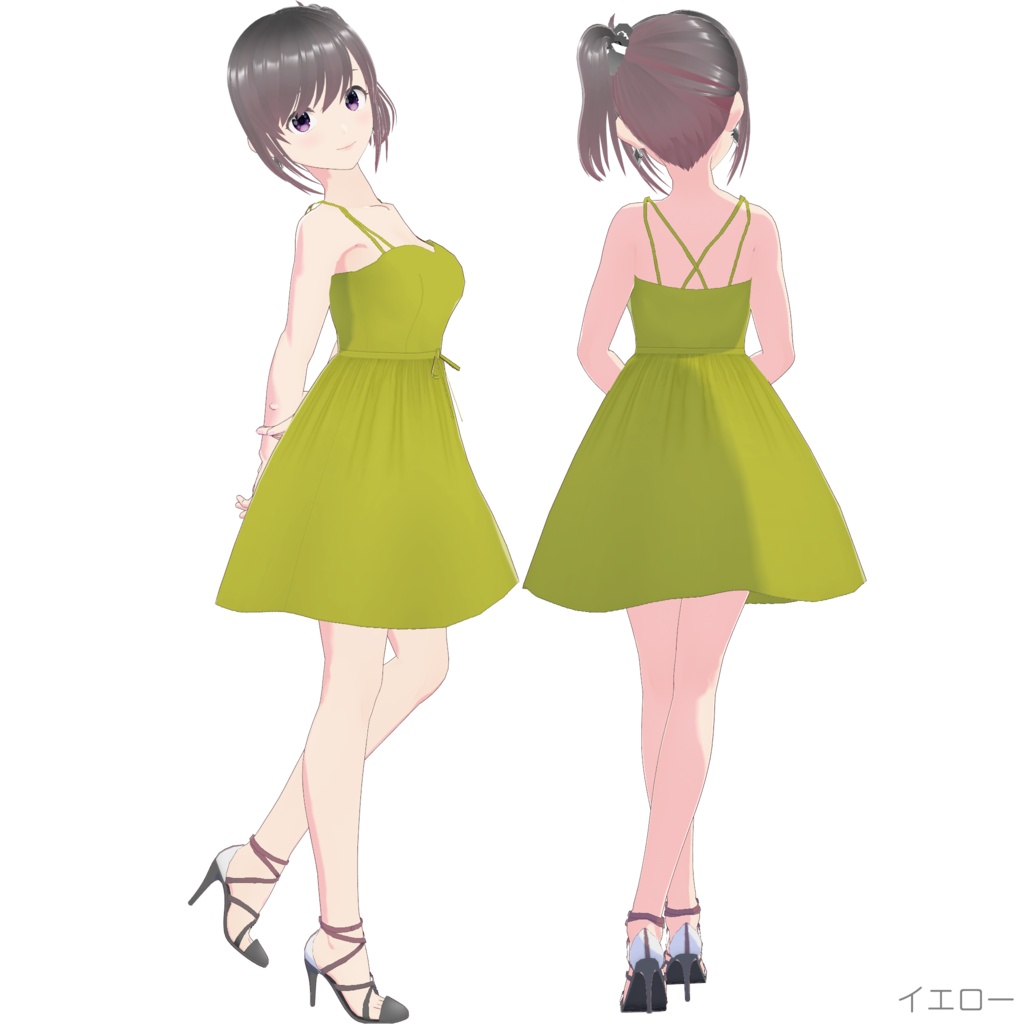 クロスキャミソールワンピース (Simple Style / ショート)