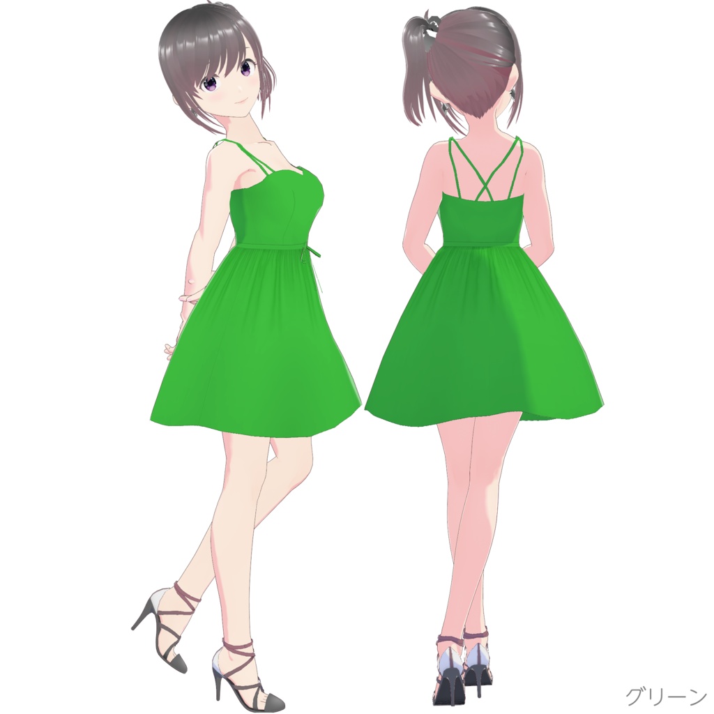 クロスキャミソールワンピース (Simple Style / ショート)
