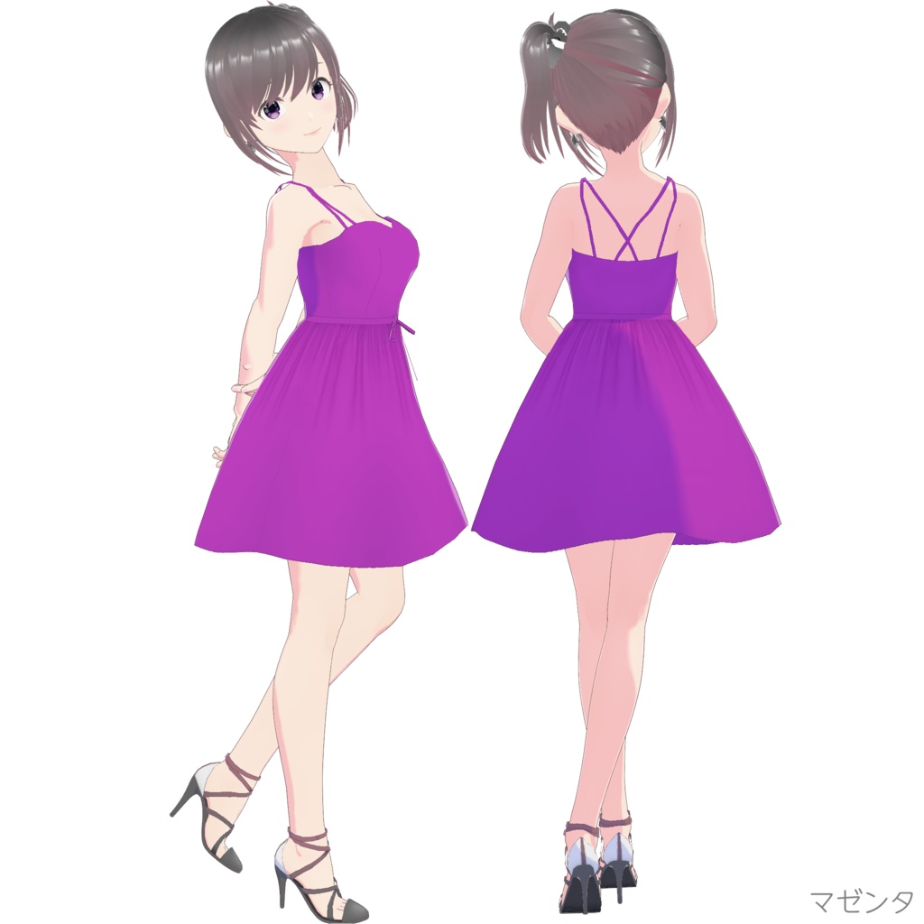 クロスキャミソールワンピース (Simple Style / ショート)