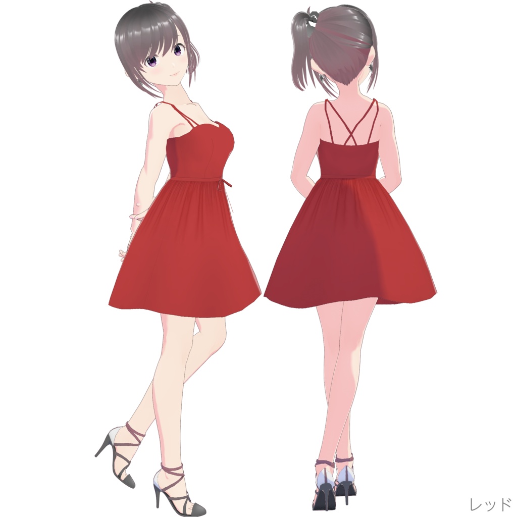 クロスキャミソールワンピース (Simple Style / ショート)