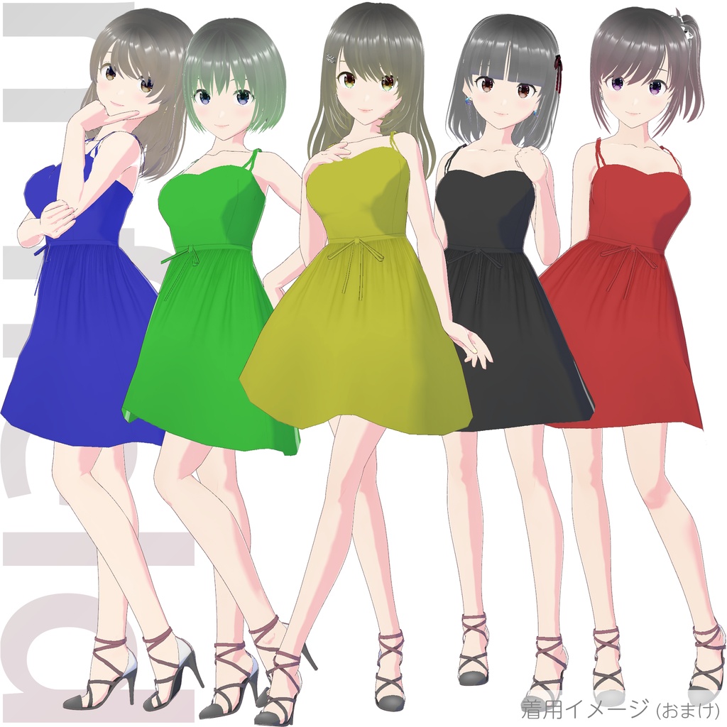 クロスキャミソールワンピース (Simple Style / ショート)