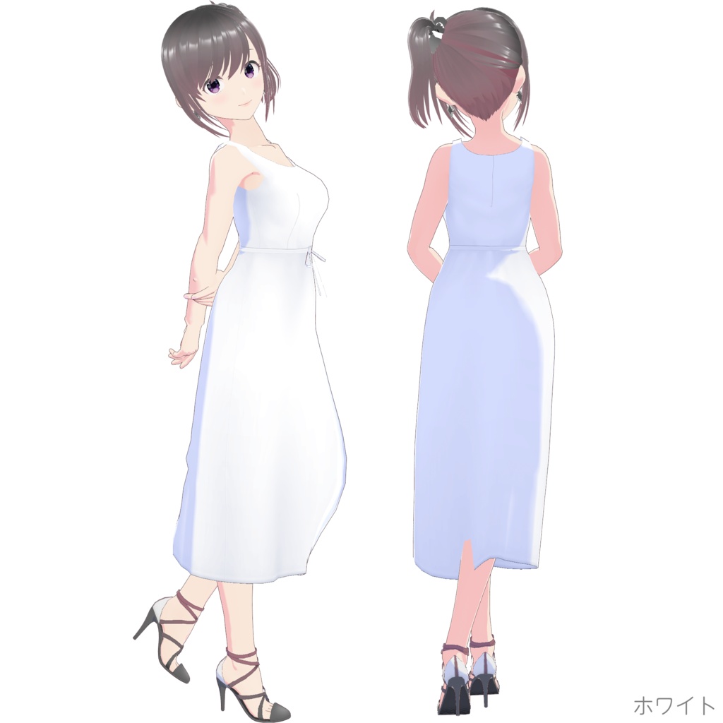 ノースリーブワンピース (Simple Style / ロング)