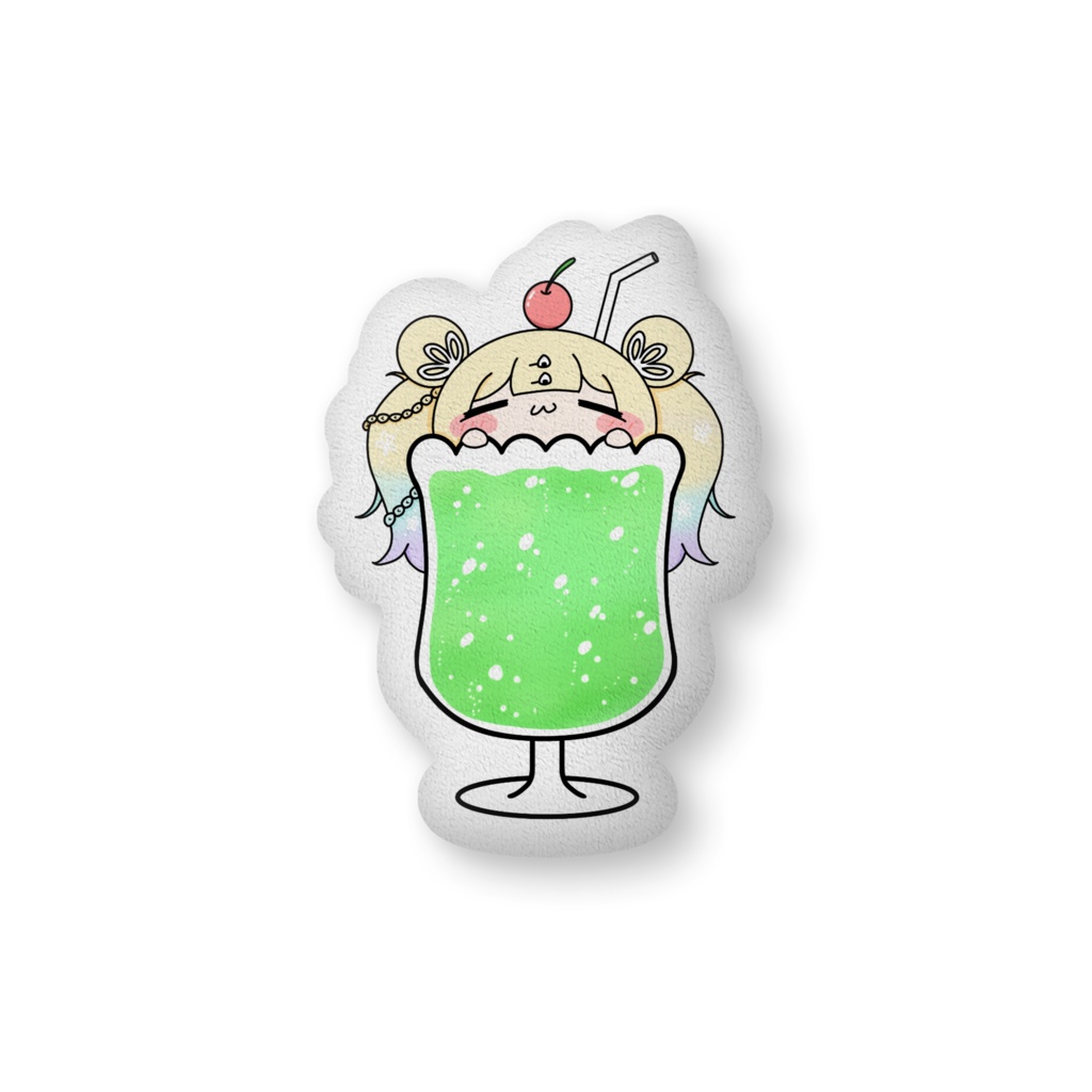 クリームソーダになっちゃったクッションちっさい方！