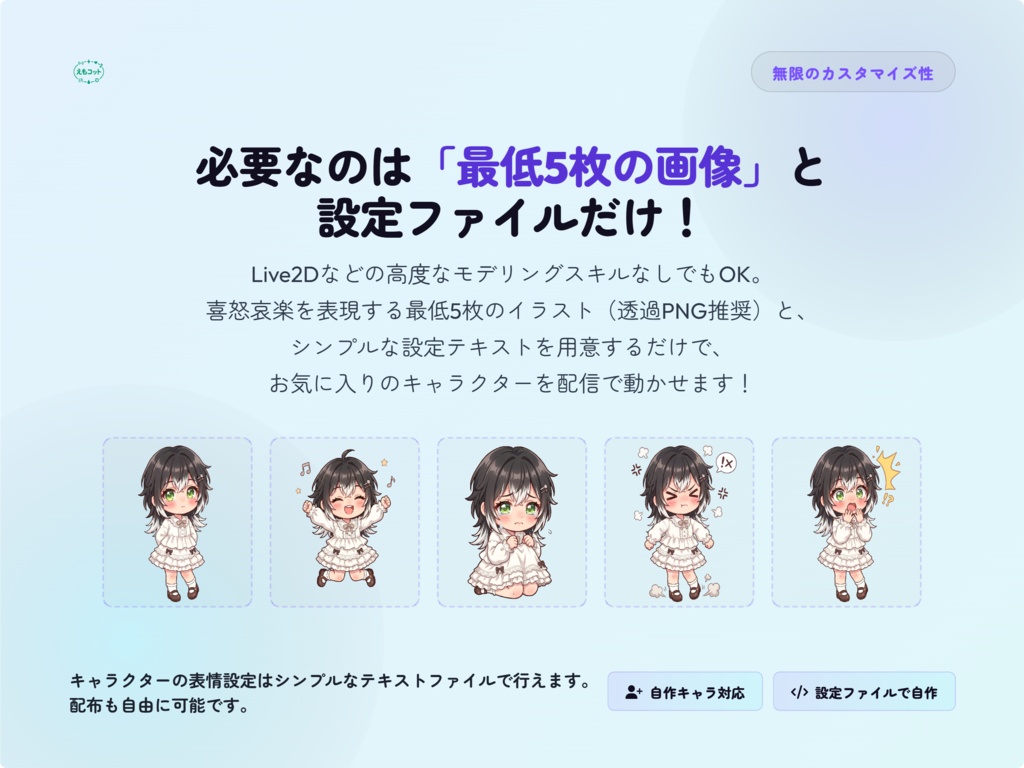 えもコット ーAI駆動型デスクトップ感情表現マスコットアプリ【無料】