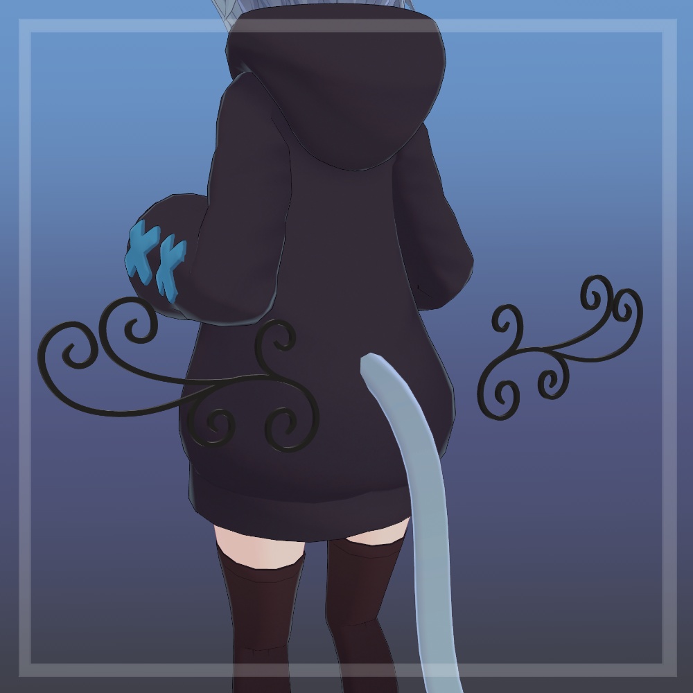 【VRC想定】唐草ピアス&はね