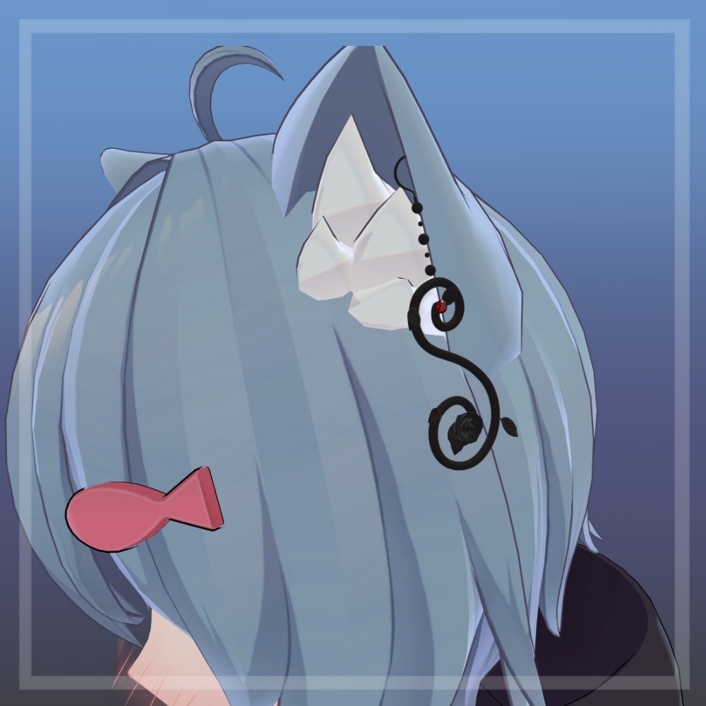 【VRC想定】唐草ピアス&はね