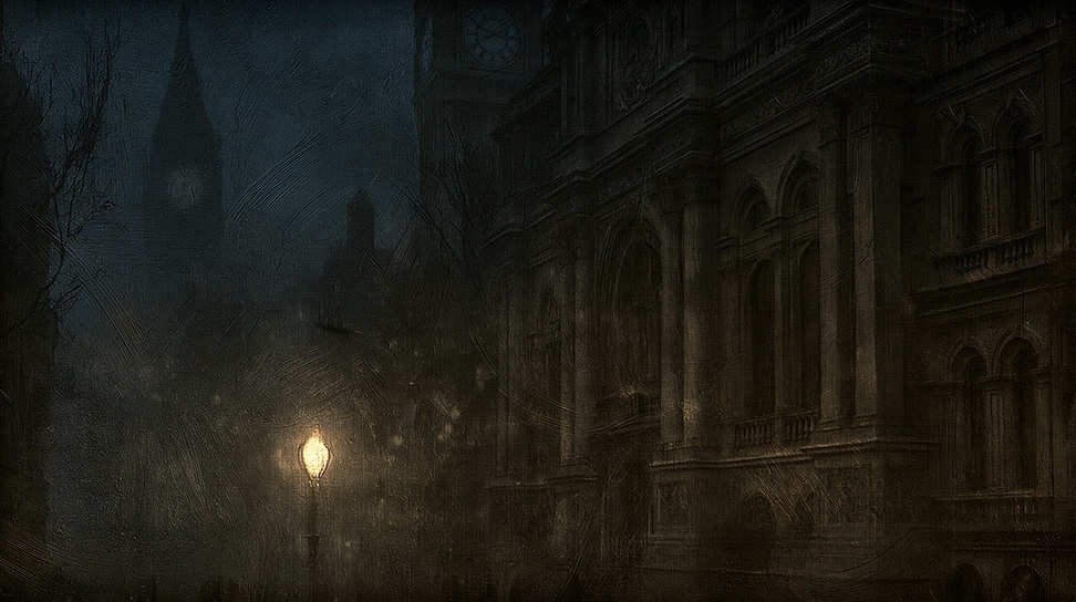 【背景画像】1888年 ロンドン - 深淵と熱の油絵風風景画セット 小説イラスト/インディーズゲーム/TRPG