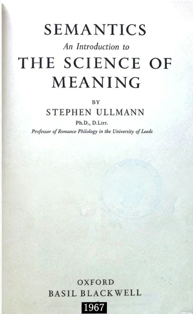 《Semantics: An Introduction to the Science of Meaning》