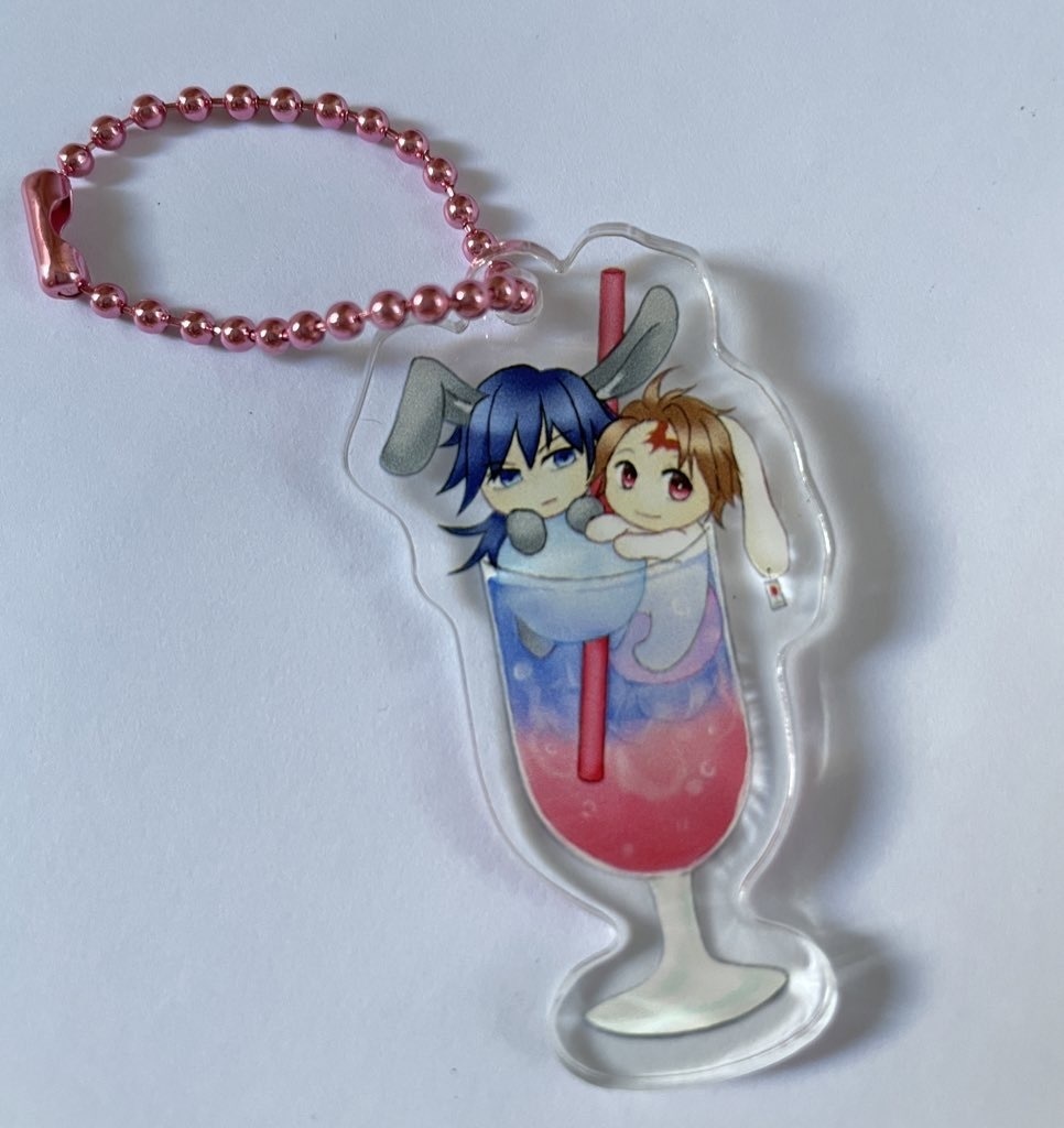 うさぎ義炭クリームソーダアクリルキーホルダー