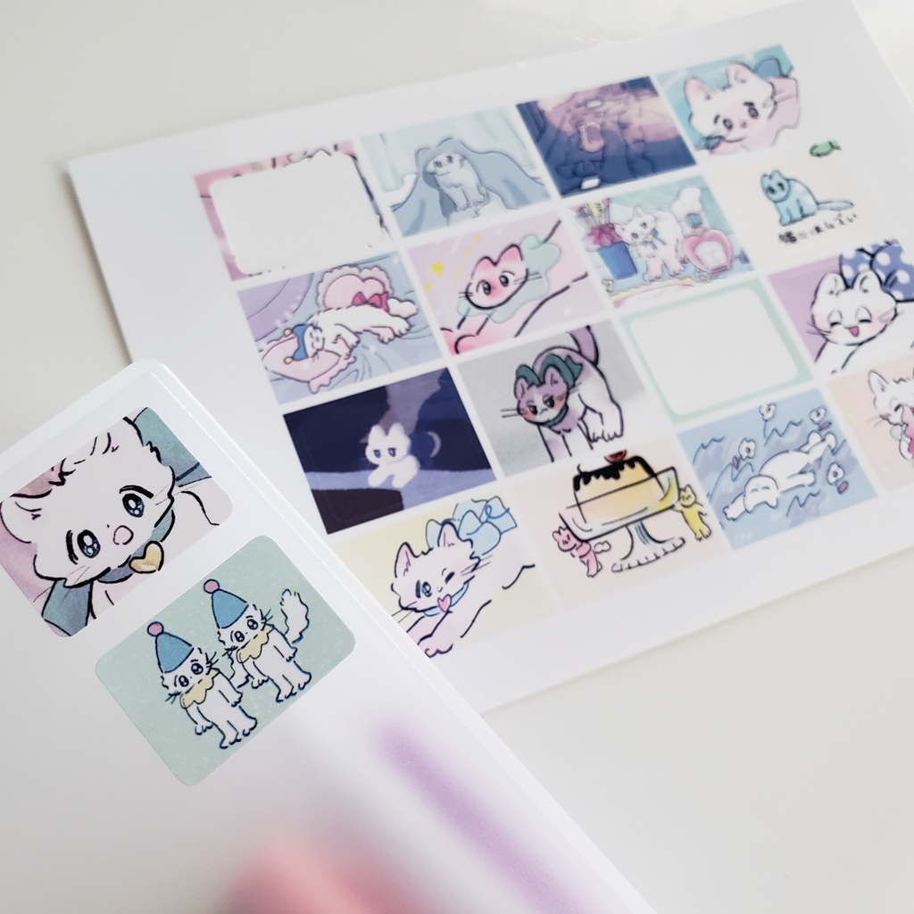 ねこたっぷりシール