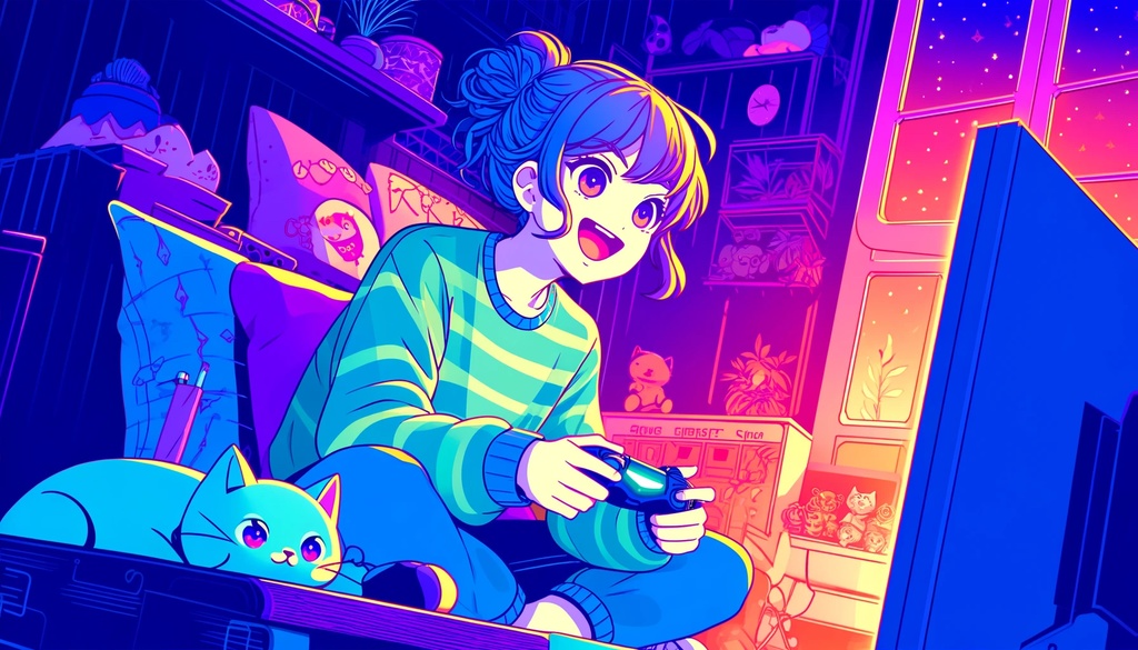 ゲーム大好き!少女Gamerの夜 ⭐️
