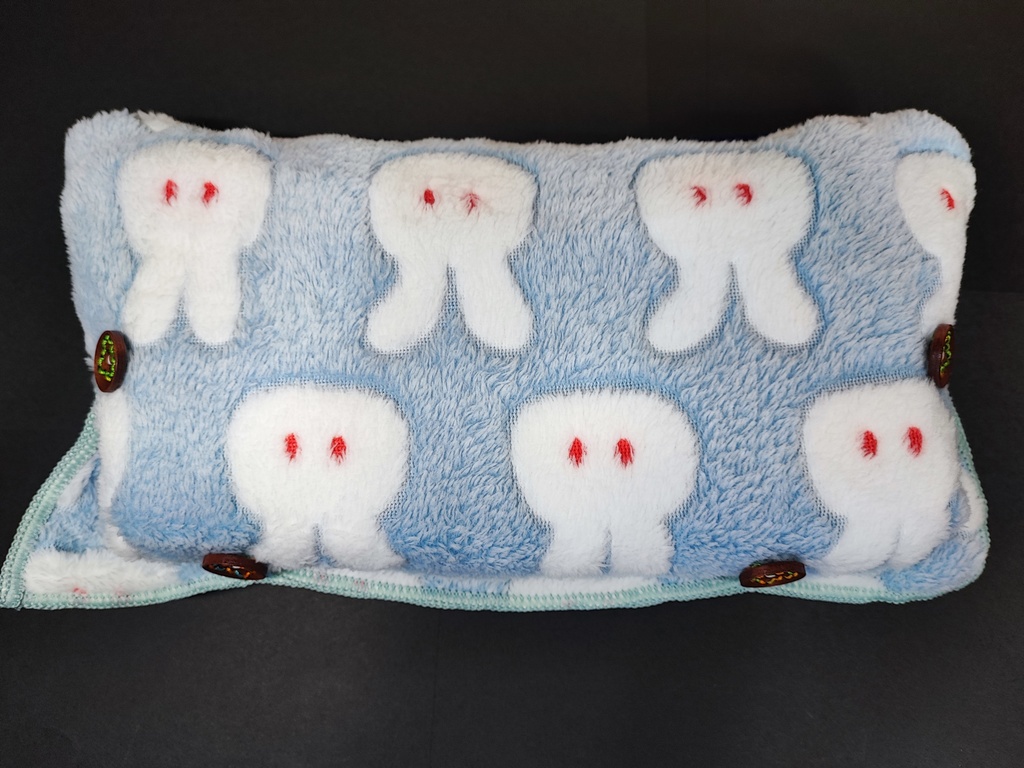 うさぎ柄マイクロファイバーミニ低反発クッション